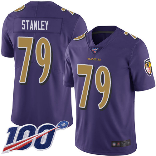 Baltimore Ravens Limited Purple Men Ronnie Stanley Jersey NFL Football #79 100th Season Rush Vapor Untouchable->baltimore ravens->NFL Jersey